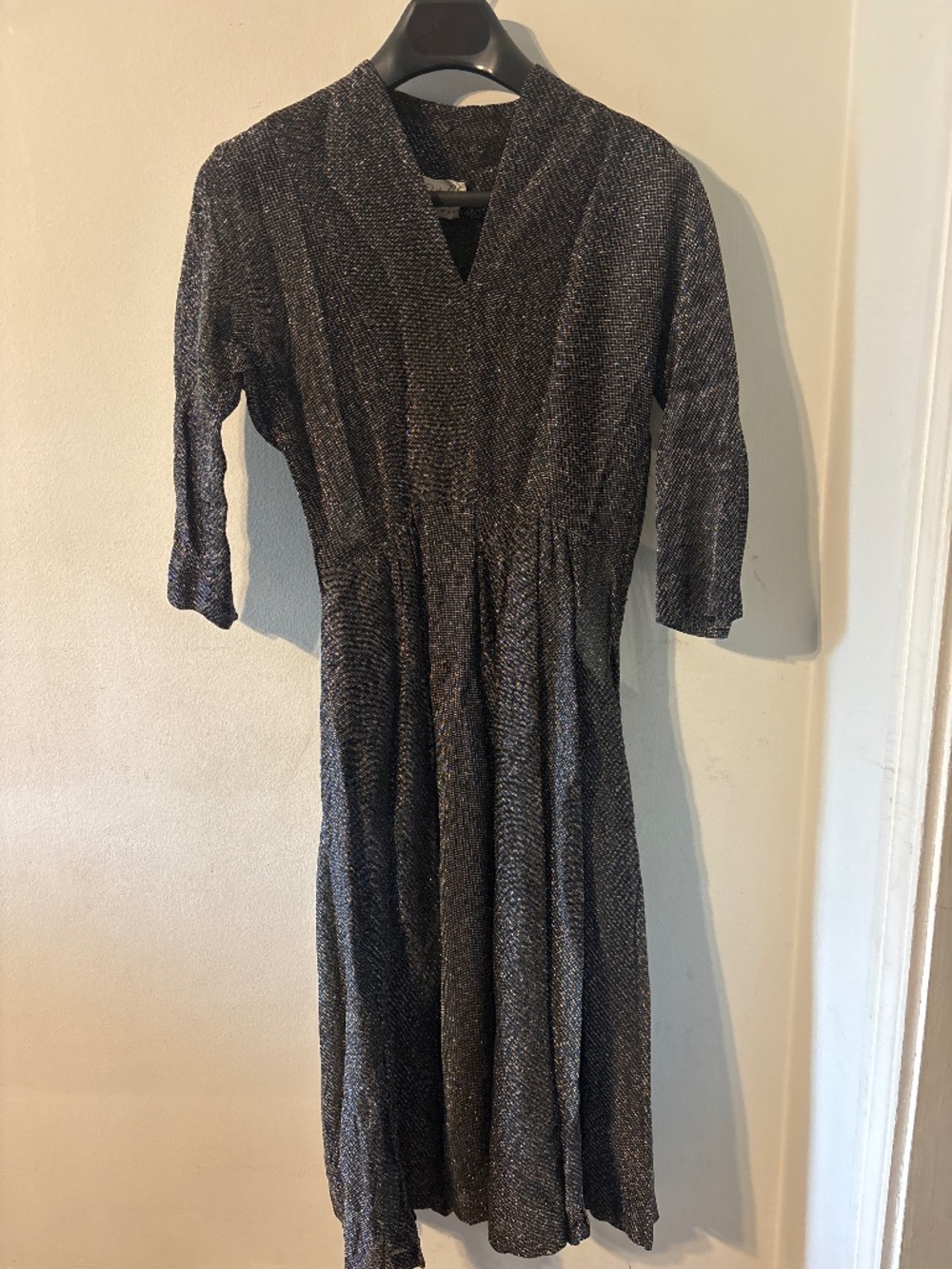 Vintage metallic thread dress